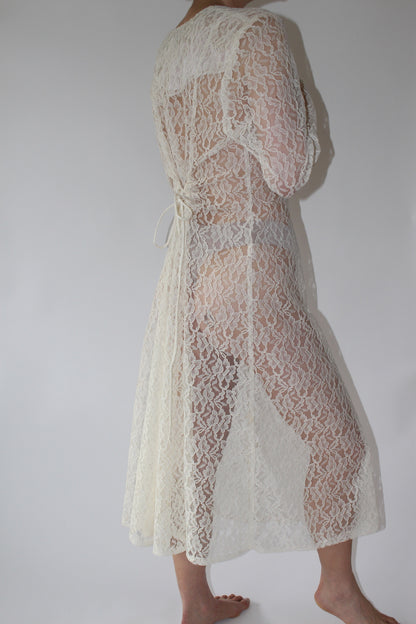 Incredible Vintage Sheer Lace Dress