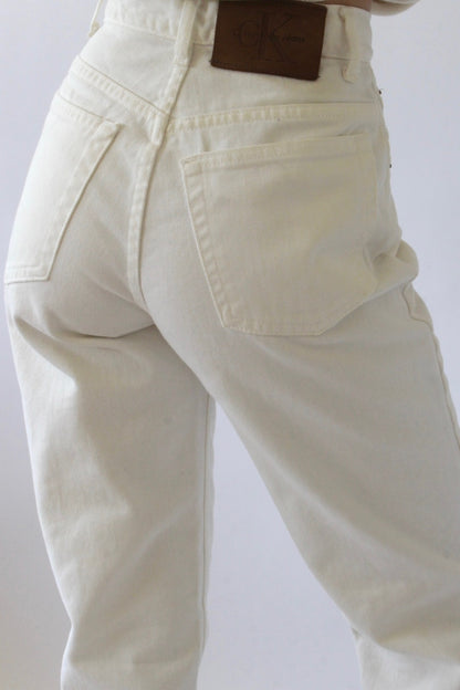 Vintage Calvin Klein White Denim