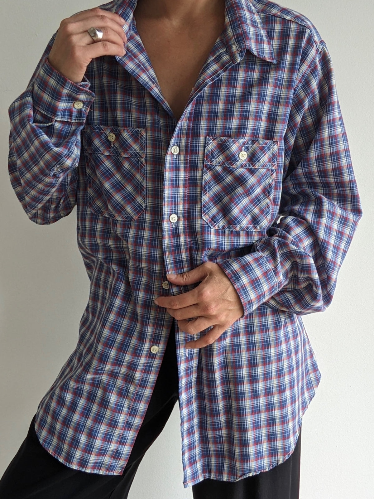 Vintage Plaid Pocket Shirt