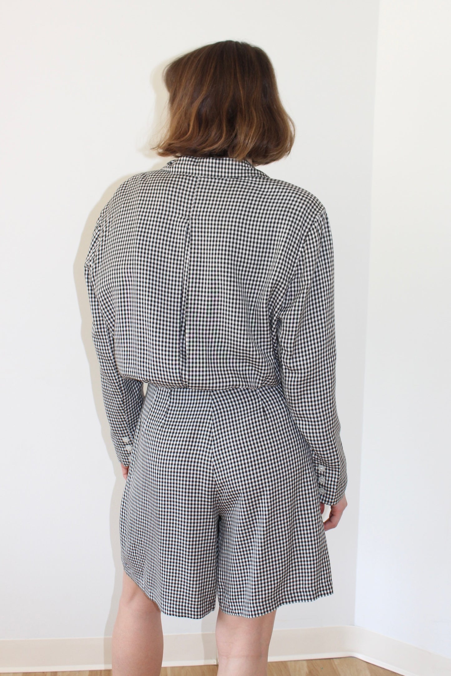 Incredible Vintage Gingham Jacket & Shorts Set