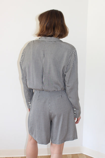 Incredible Vintage Gingham Jacket & Shorts Set