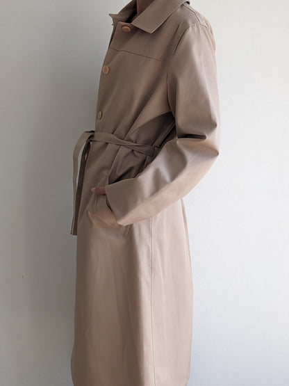 Vintage Belted Khaki Trench Coat