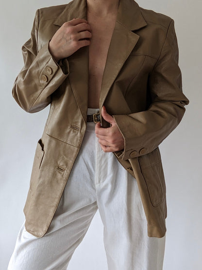 Vintage Toffee Leather Jacket