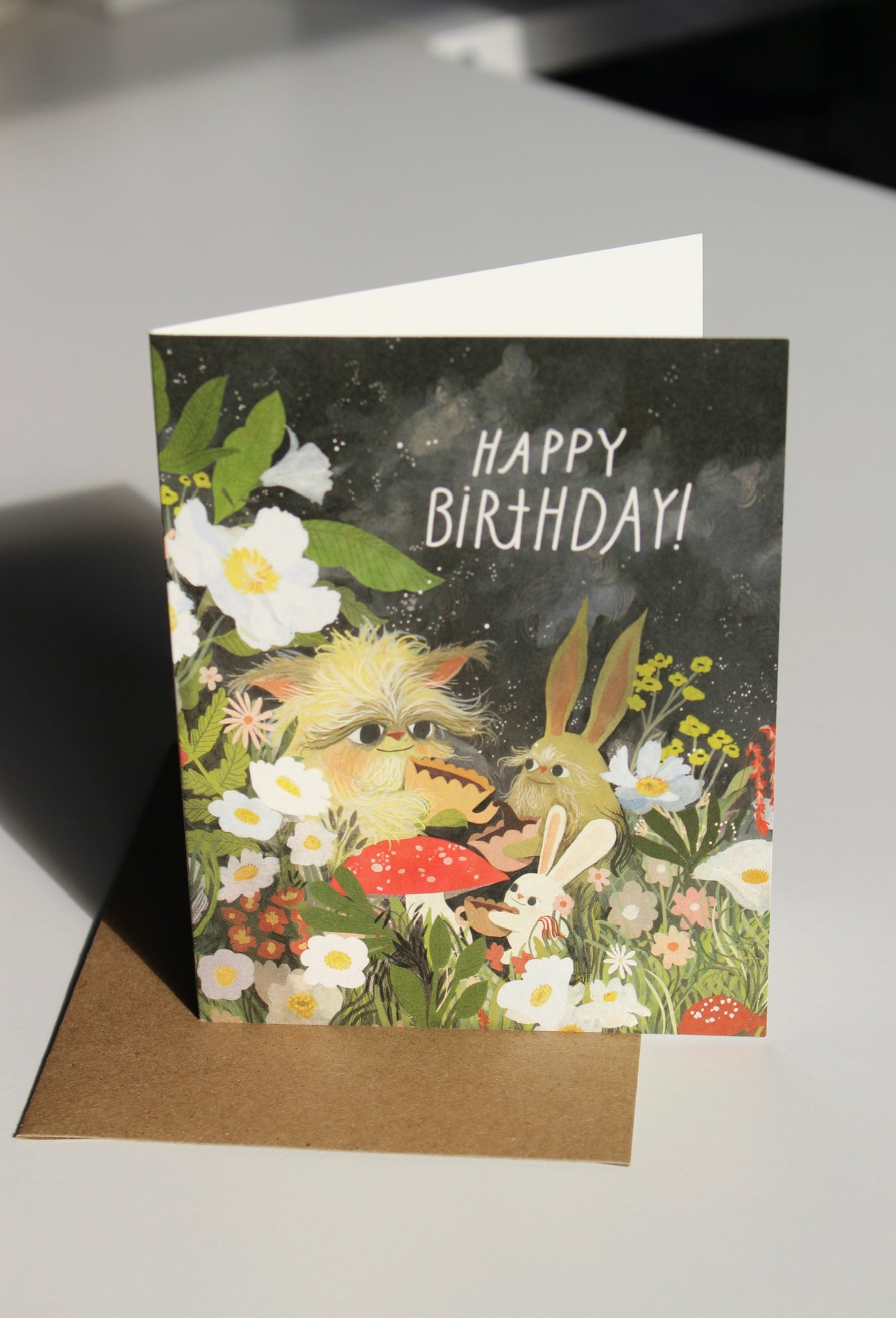 Garden of Creatures Happy Birthday Card