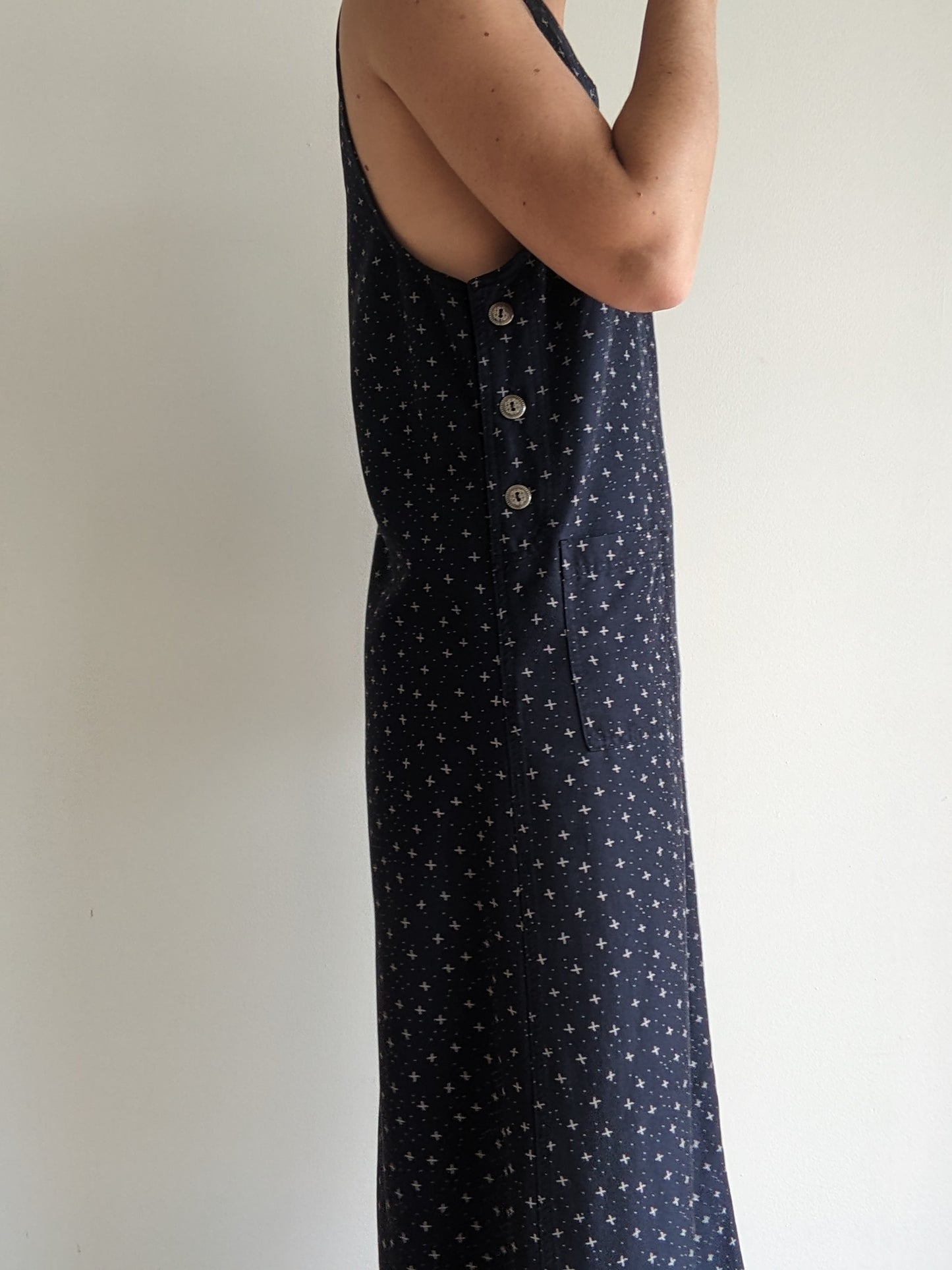 Vintage Printed Midnight Market Dress