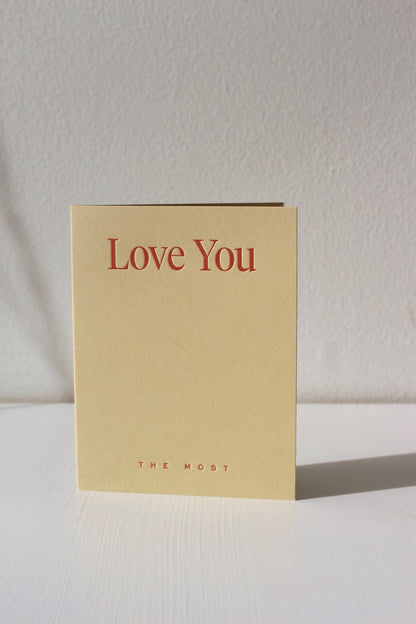Love You The Most No. 33 Card