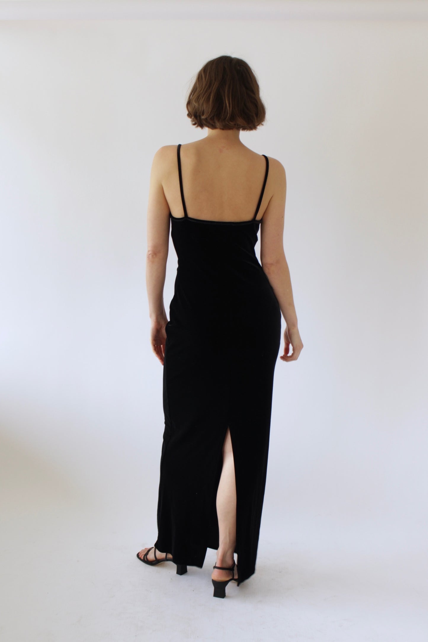 Gorgeous Vintage Caviar Velvet Evening Dress