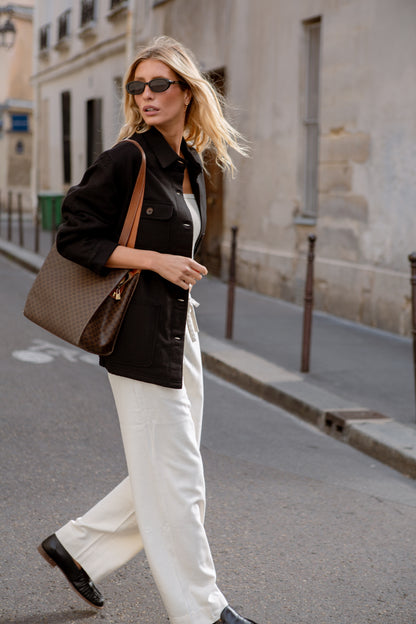 Maddox Woven Silk Chore Coat