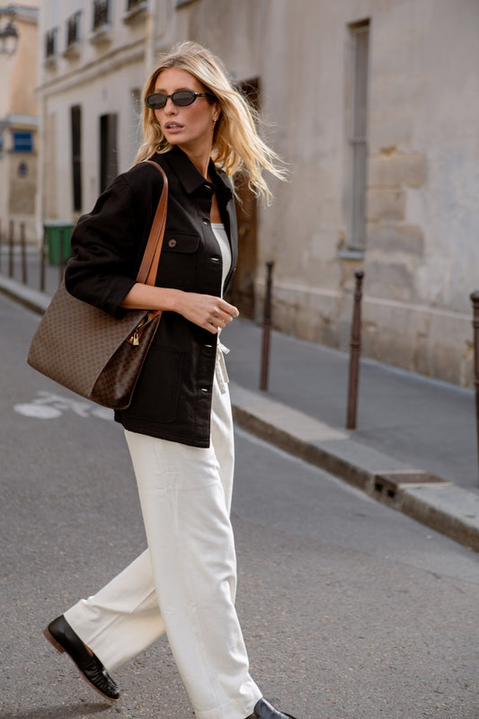 Maddox Woven Silk Chore Coat