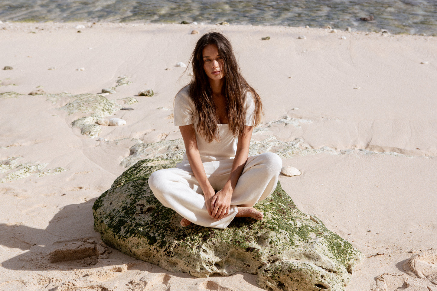 Sebby Cotton Seed Stitch Pant