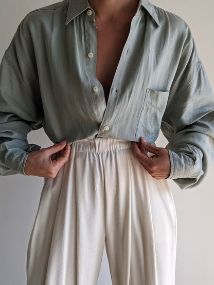 Vintage Sage Linen Shirt