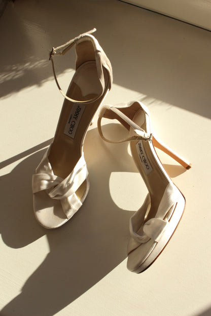 Jimmy Choo Pearl Satin Heels