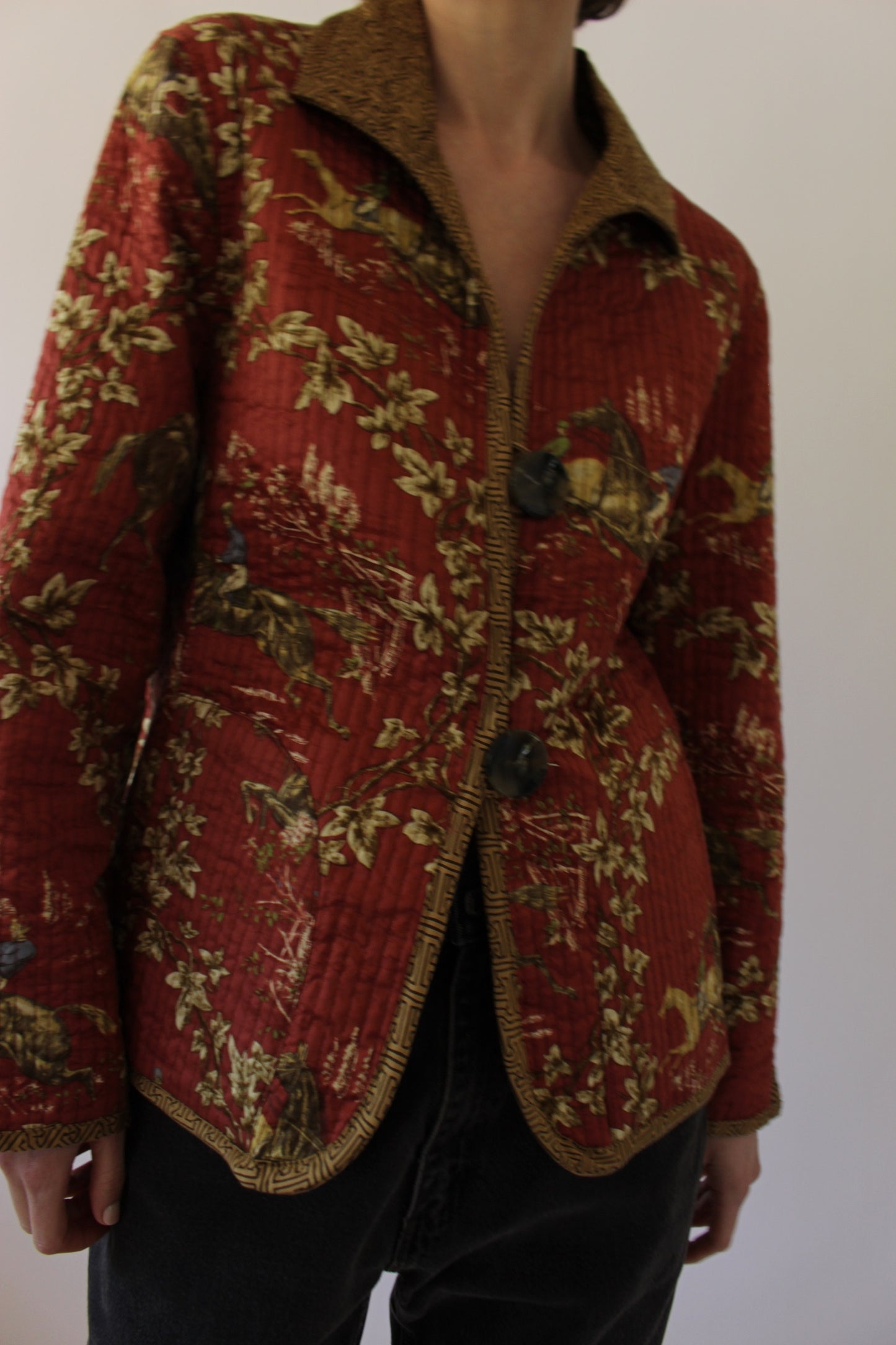 Vintage Reversible Equestrian Quilted Jacket