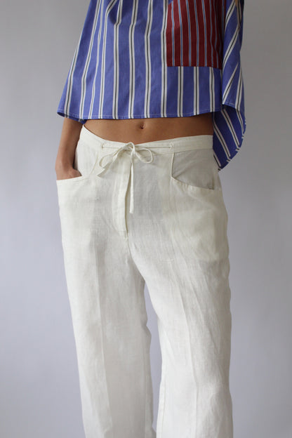 Cloud Linen Wide Leg Drawstring Pant