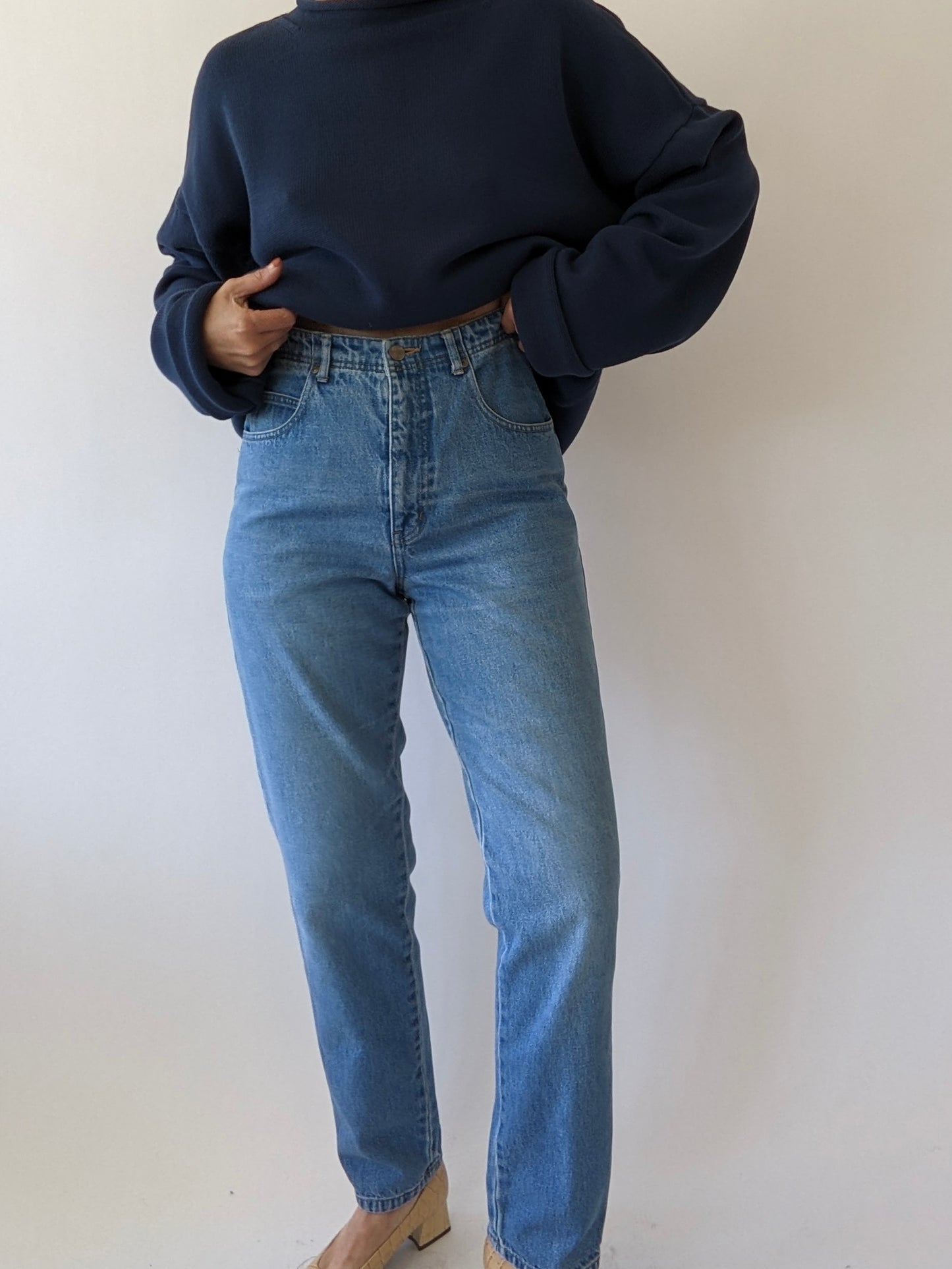 Vintage Faded Blue Denim