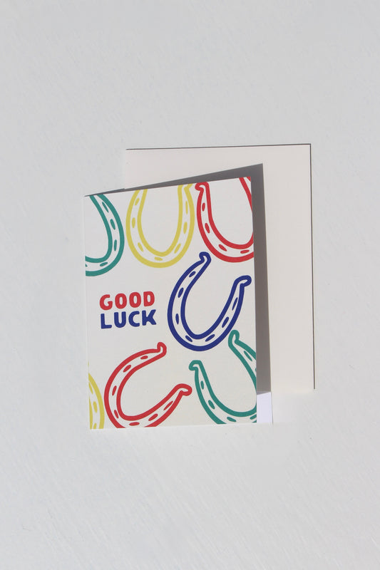 Good Luck Horseshoe Card