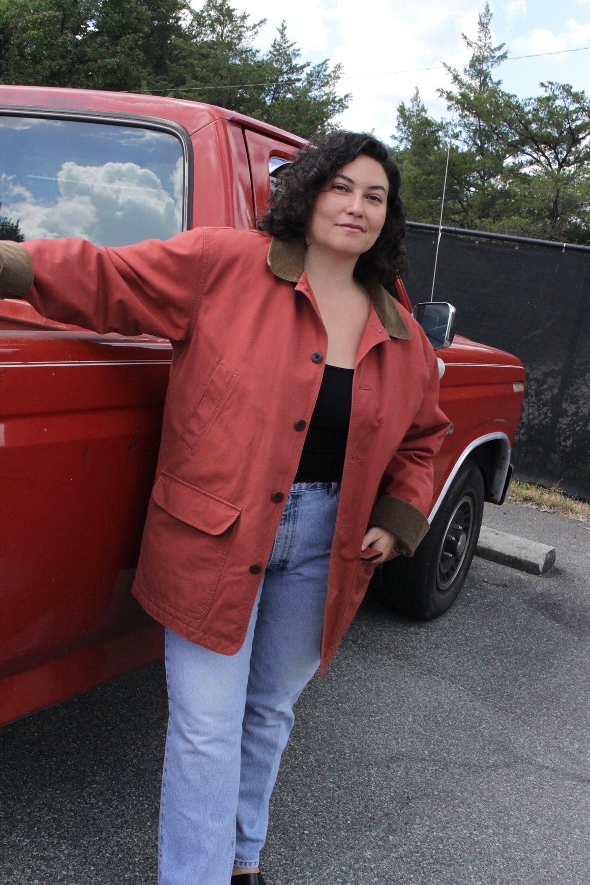 Vintage Brick Cotton Chore Coat