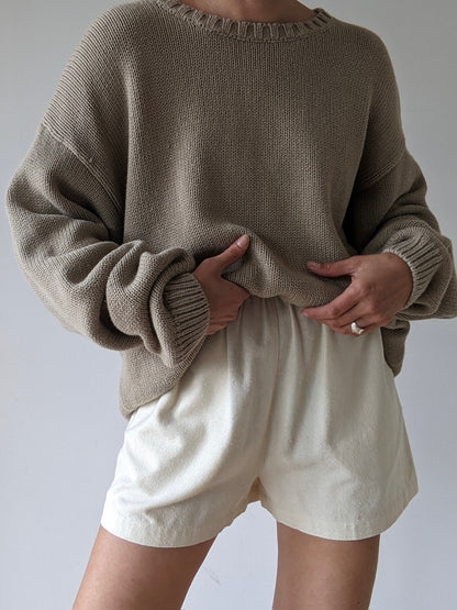 Vintage Latte Cotton Sweater