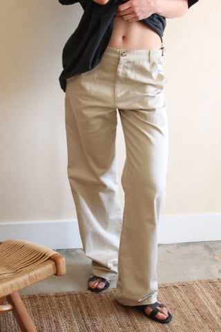 Na Nin Ingrid Cotton Twill Carpenter Pant / Available in Espresso & Sand