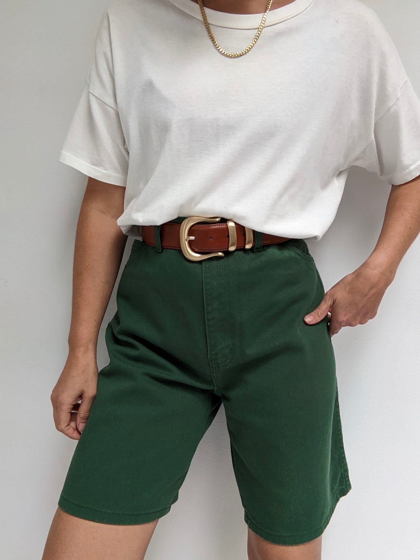 Vintage Pine Denim Shorts