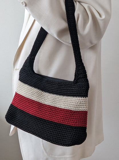 Vintage The Sak Striped Crochet Purse