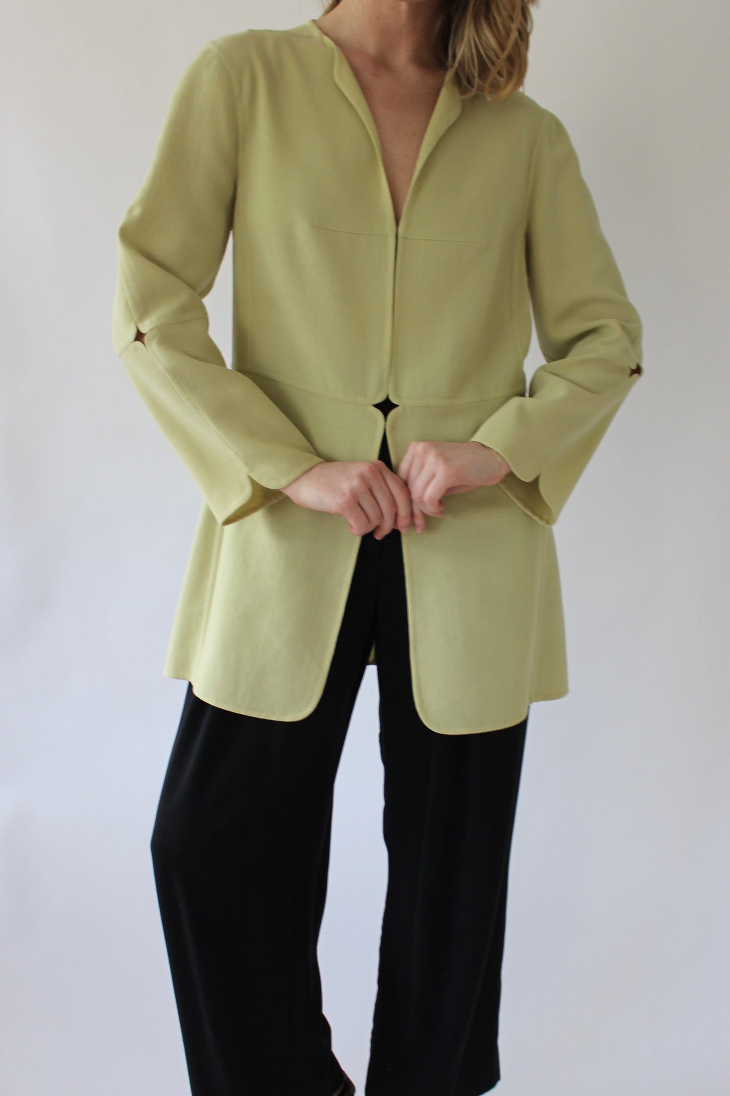 Vintage Chado Ralph Rucci Pistachio Cut-Out Jacket