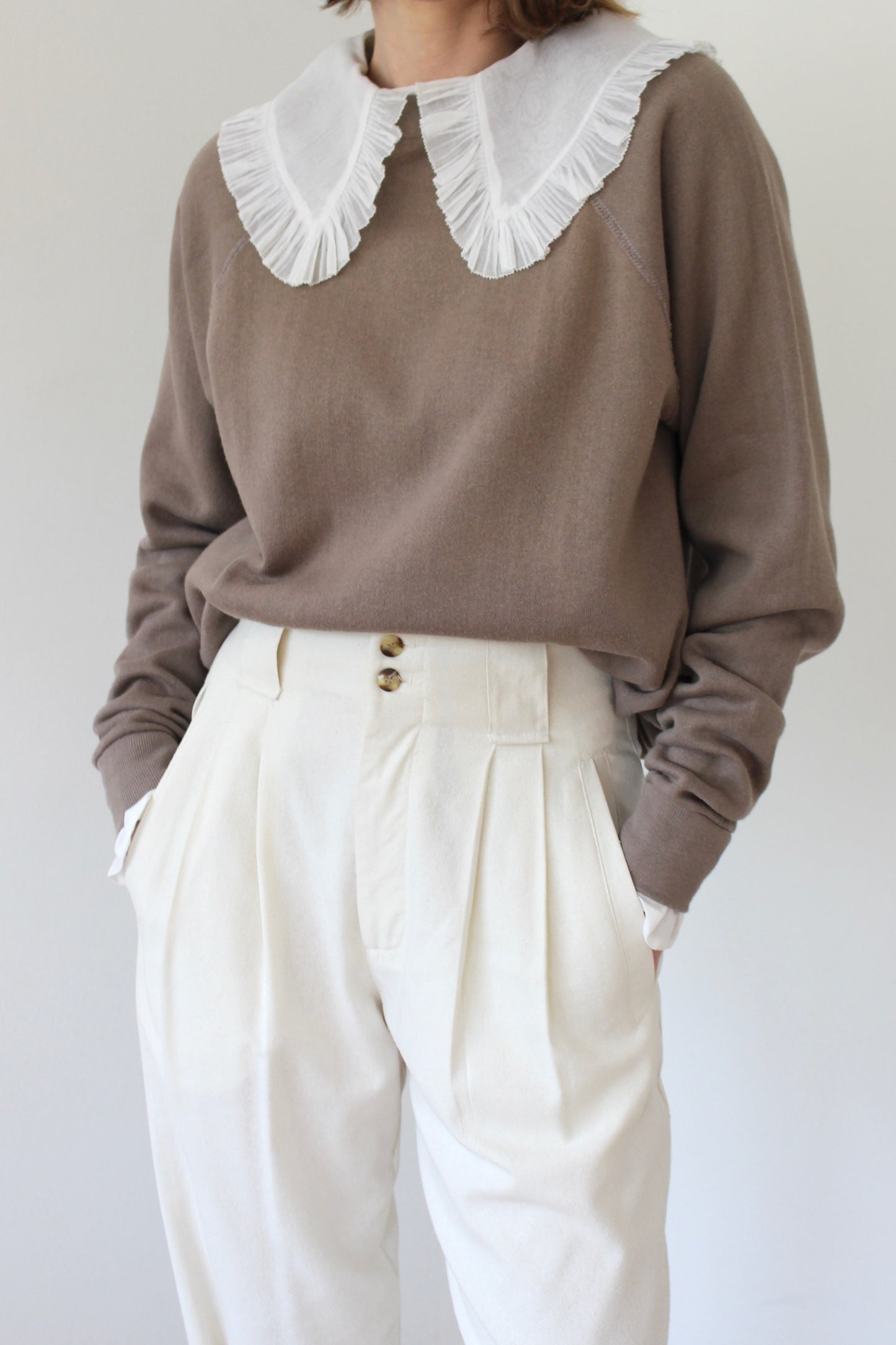 Reworked Vintage Collared Crewneck
