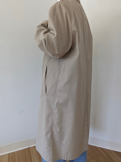 Classic Vintage Khaki Trench Coat