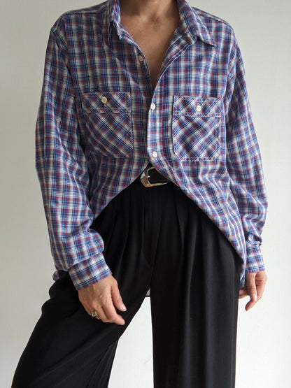 Vintage Plaid Pocket Shirt