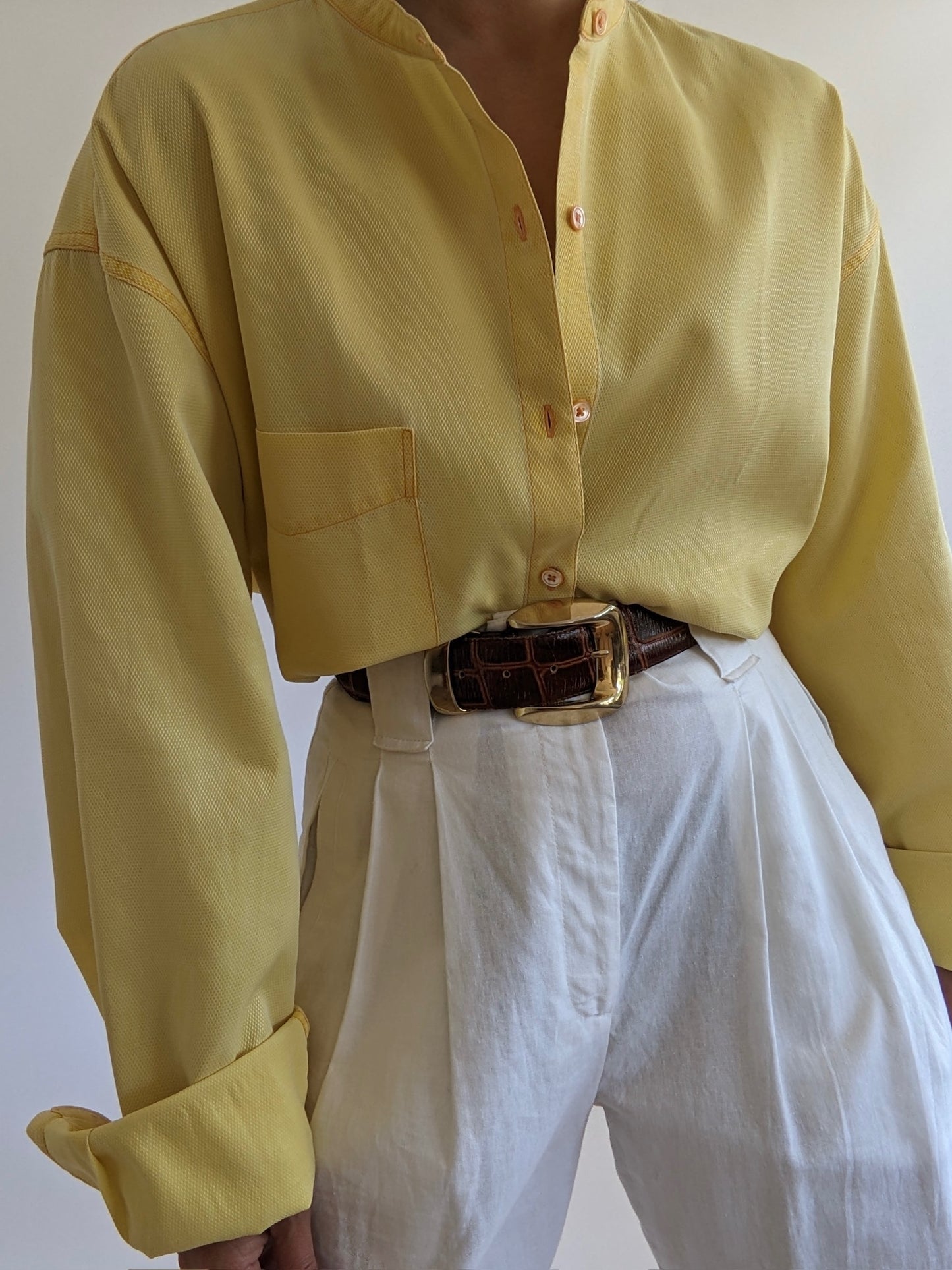 Vintage Lemon Silk Shirt