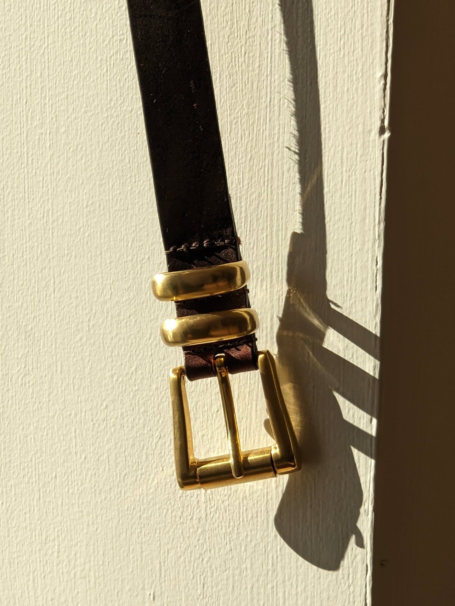 Bold Vintage Espresso Smooth Leather Belt