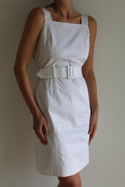 Vintage Pearl Embroidered Minidress