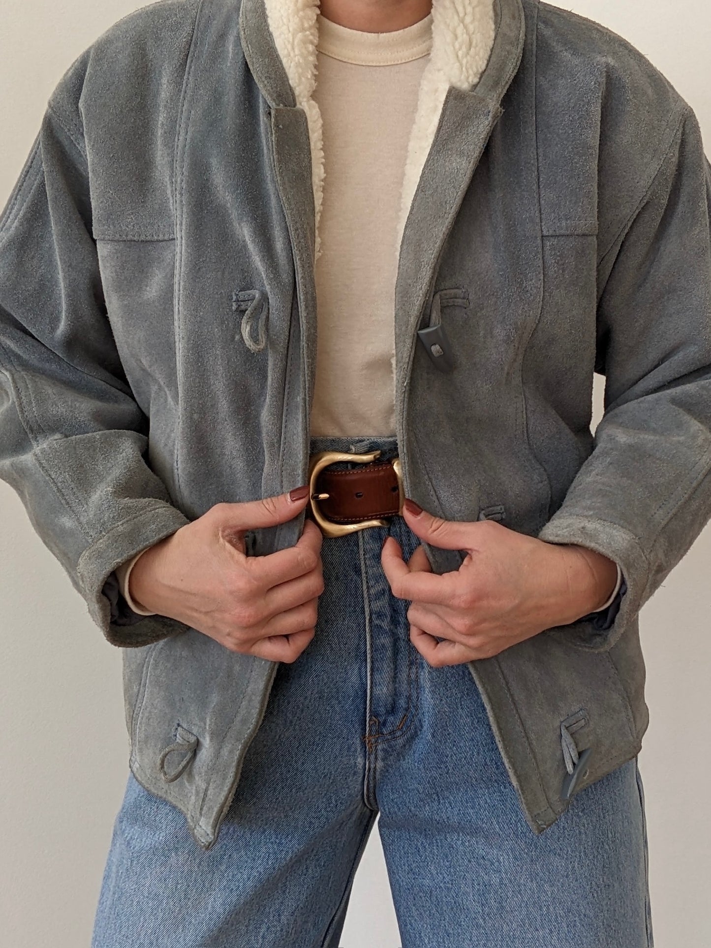 Vintage Wilsons Sky Suede & Sherpa Toggle Jacket