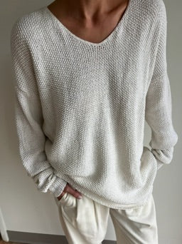 Vintage Ivory Seed Stitch Sweater