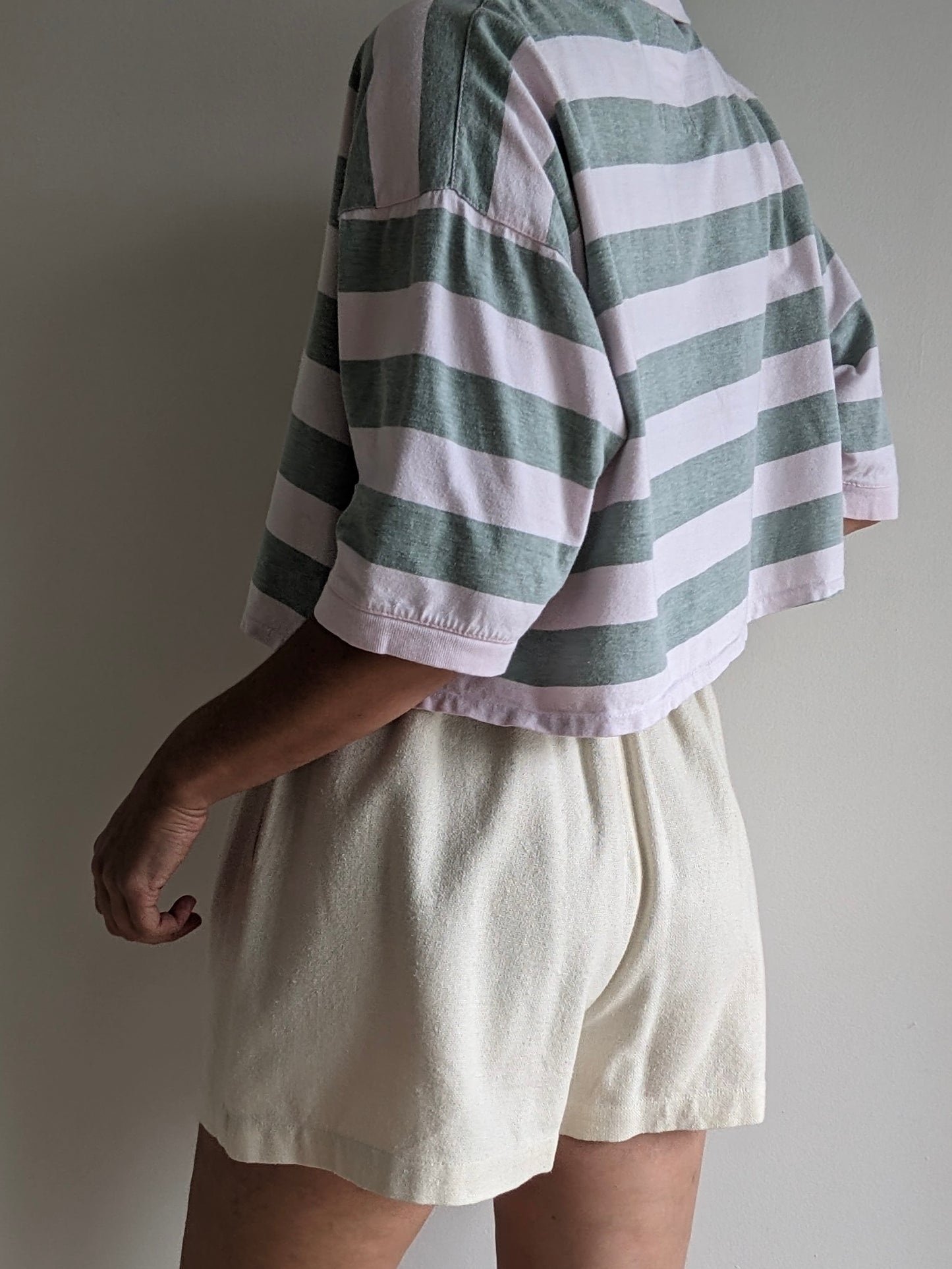 Favorite 90s Cropped & Striped Polo