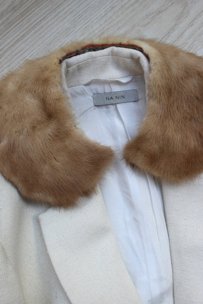 Vintage Almond Fur Collar