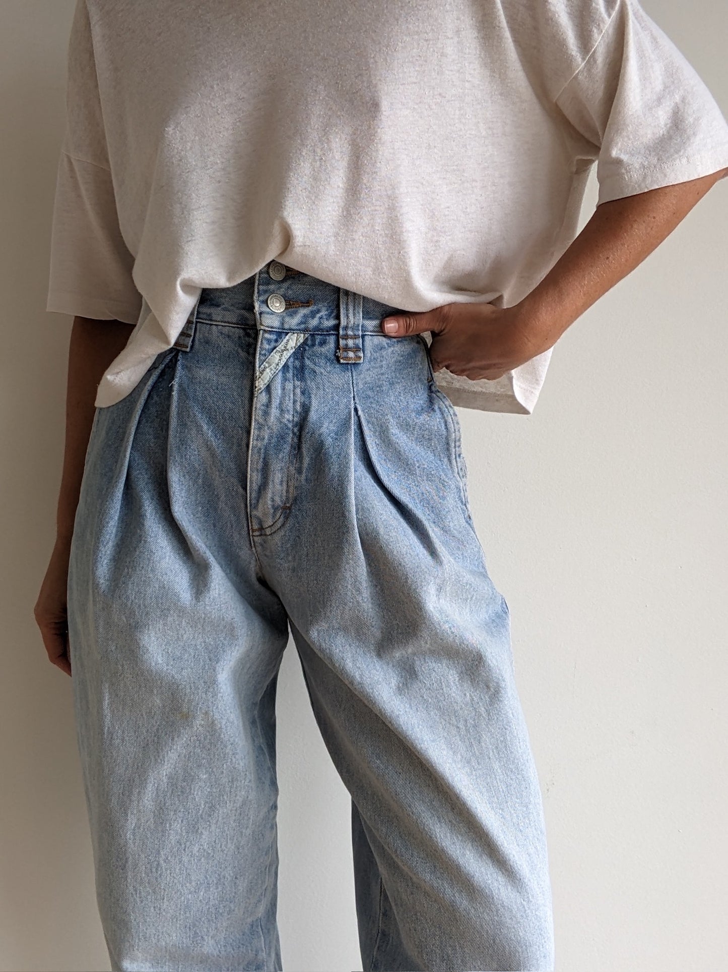 Vintage Jordache Pleated High-Rise Jeans