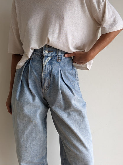 Vintage Jordache Pleated High-Rise Jeans