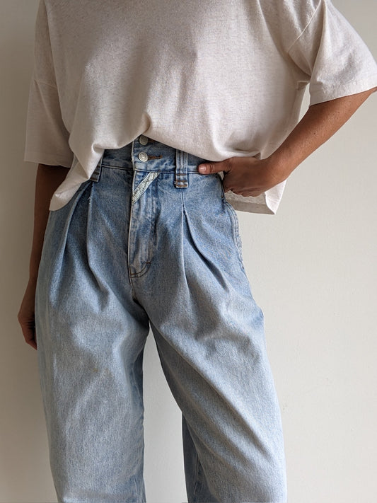 Vintage Jordache Pleated High-Rise Jeans