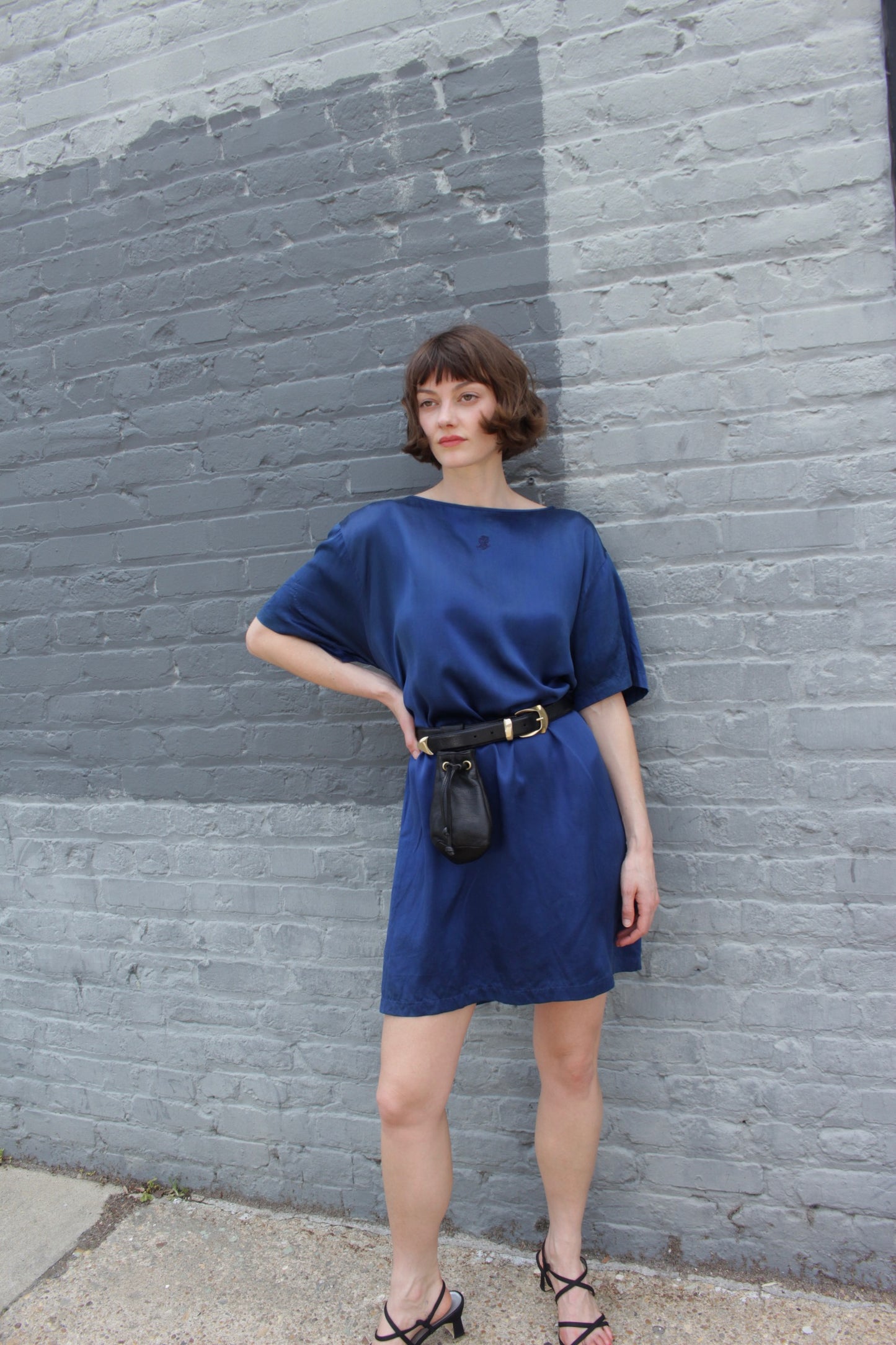 Rare Vintage Ralph Lauren Purple Label Silk Shift Dress