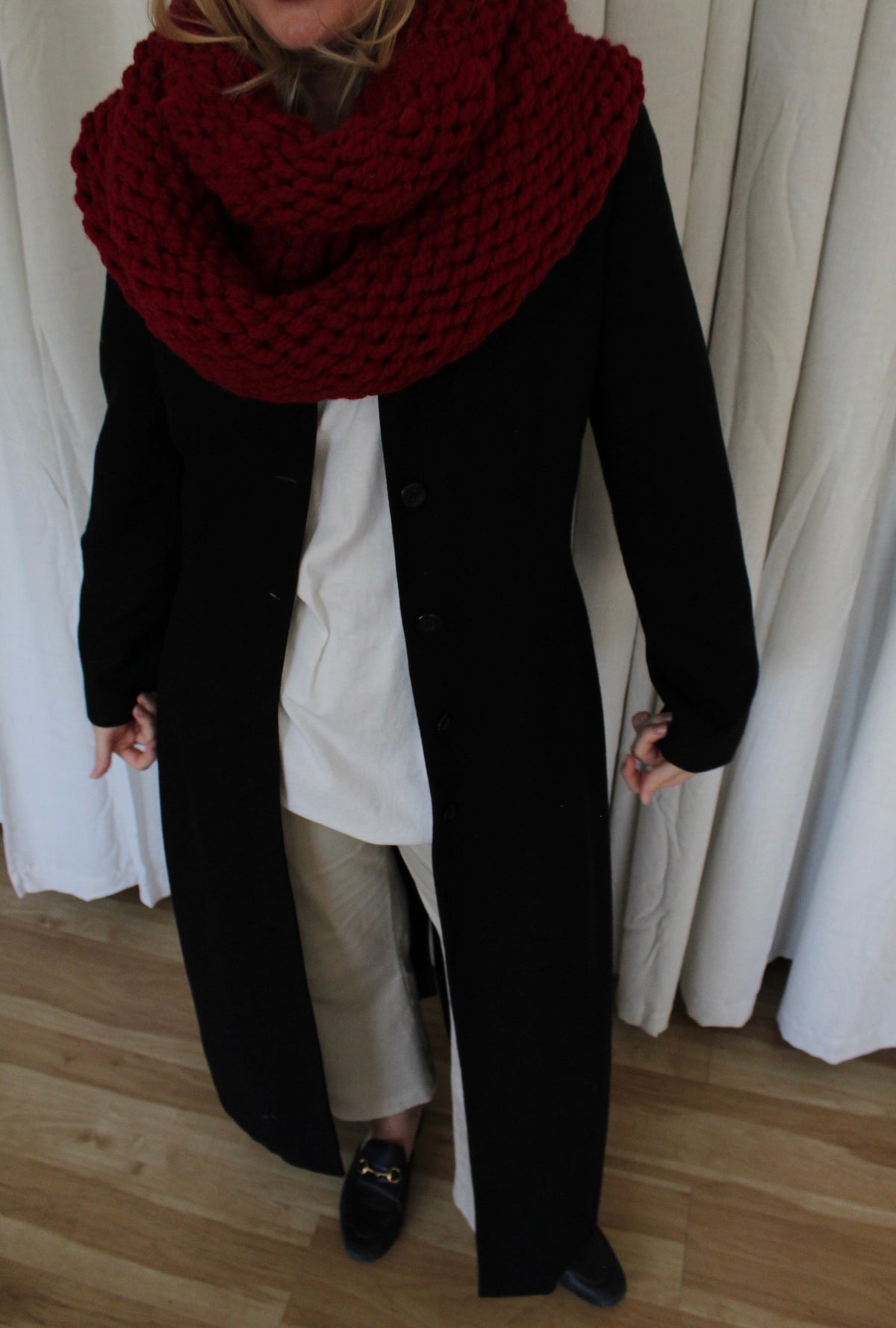 Vintage Black Caviar Wool Coat