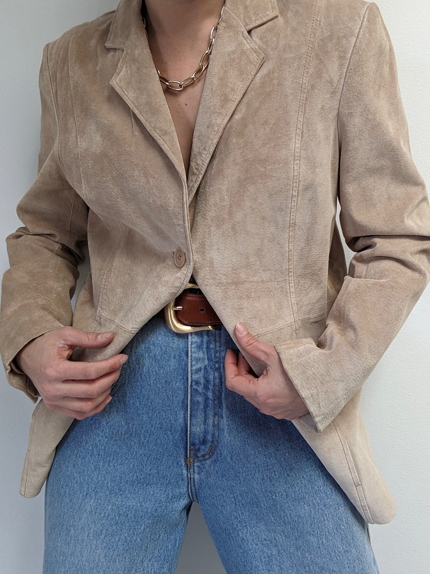 Vintage Sand Suede Jacket