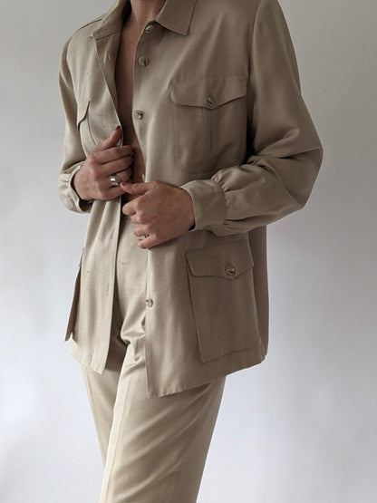 Stunning Vintage Silk Pant Set