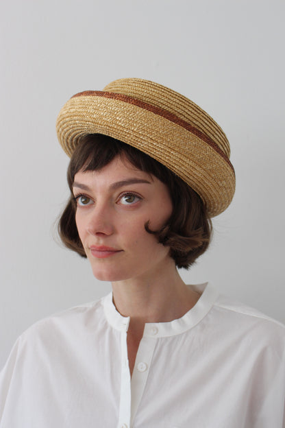 Favorite Vintage Structured Straw Hat