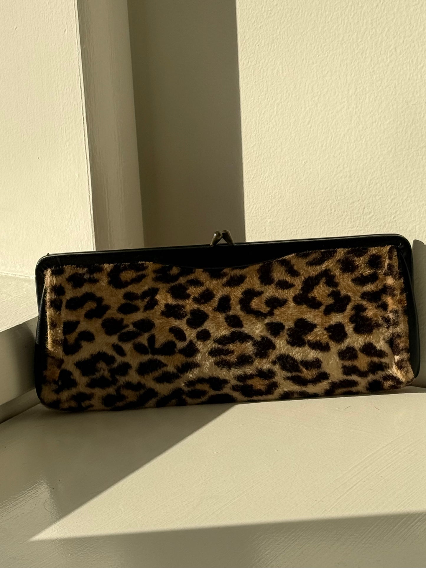 Favorite Vintage Faux Leopard Fur Clutch