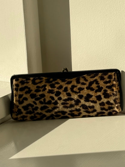 Favorite Vintage Faux Leopard Fur Clutch