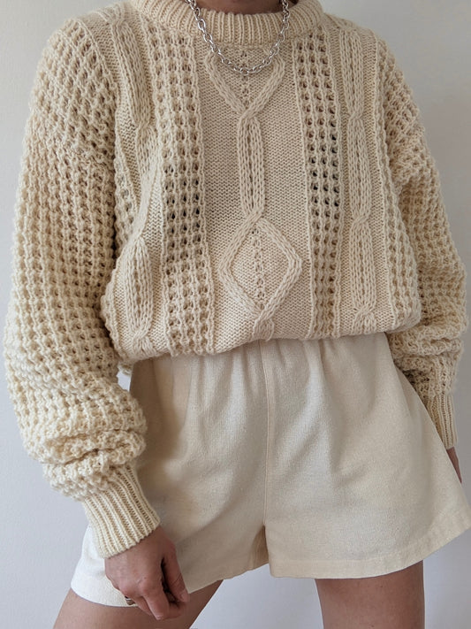 Favorite Vintage Buttercream Wool Sweater
