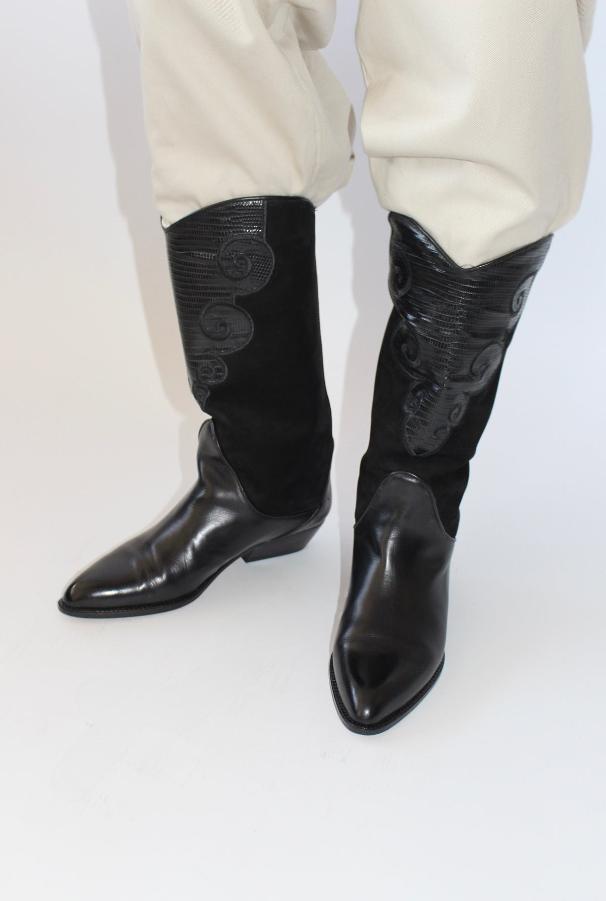 Incredible Vintage Via Spiga Onyx Western Boots