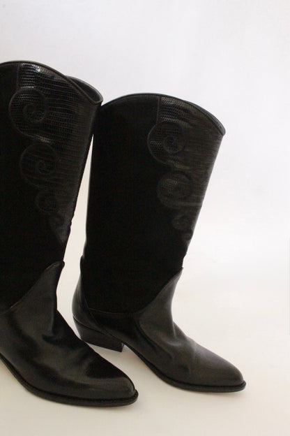 Incredible Vintage Via Spiga Onyx Western Boots