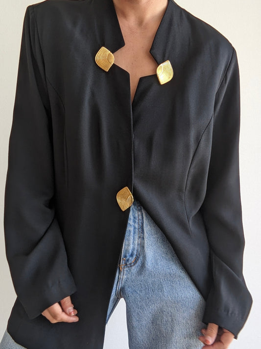 Statement Vintage Caviar Blazer
